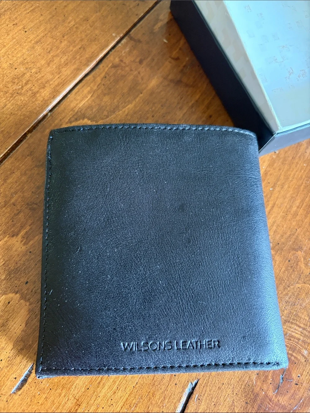 NWT $70 Leather wallet Wilson’s Leather Black in original packaging NEW
